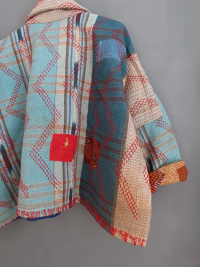 reversible kantha jacket