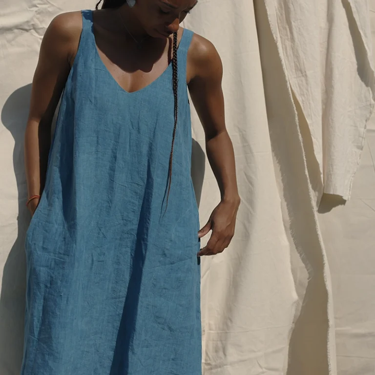 LINEN SHIFT DRESS