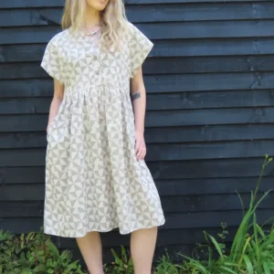 cotton button down dress