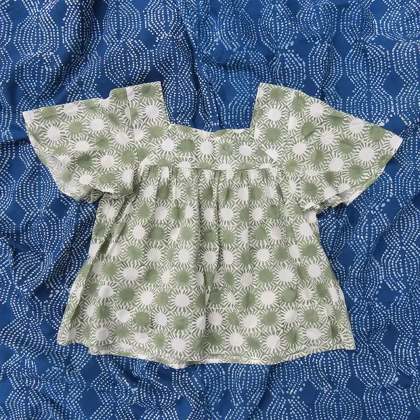 block printed cotton blouse