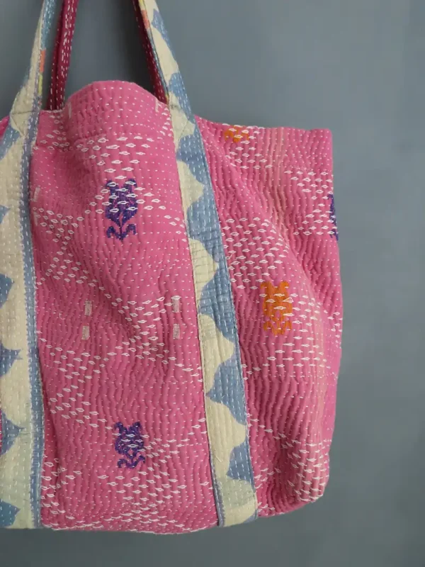 kantha tote bag