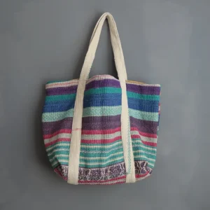 kantha fabric tote bag