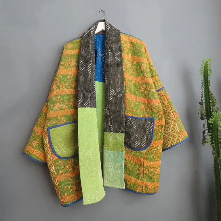 VINTAGE KANTHA FABRIC JACKET
