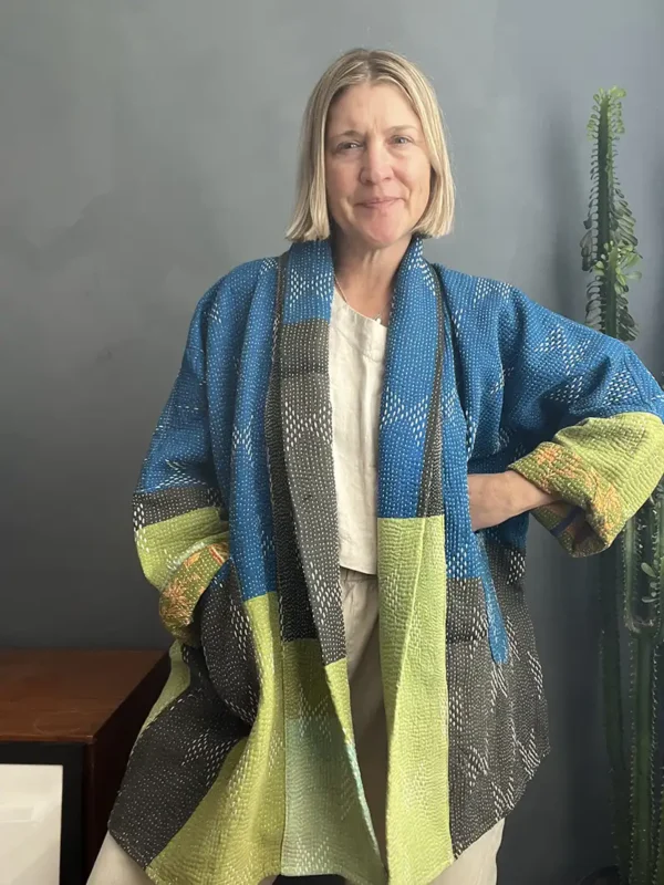 VINTAGE KANTHA FABRIC JACKET