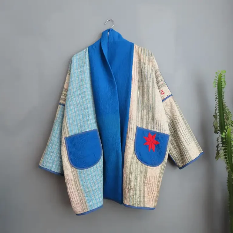 reversible kantha jacket