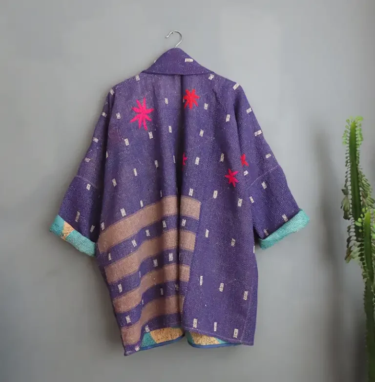 reversible kantha jacket