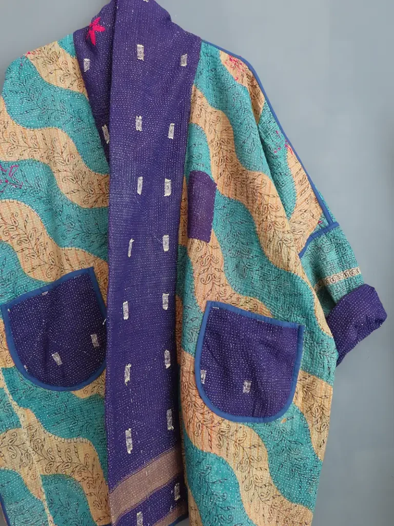 reversible kantha jacket