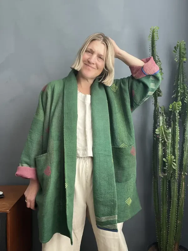 long patchwork jacket