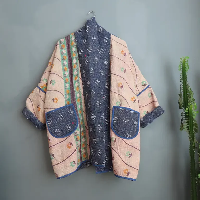 reversible kantha jacket