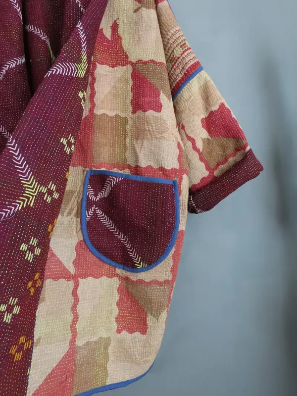 reversible kantha jacket