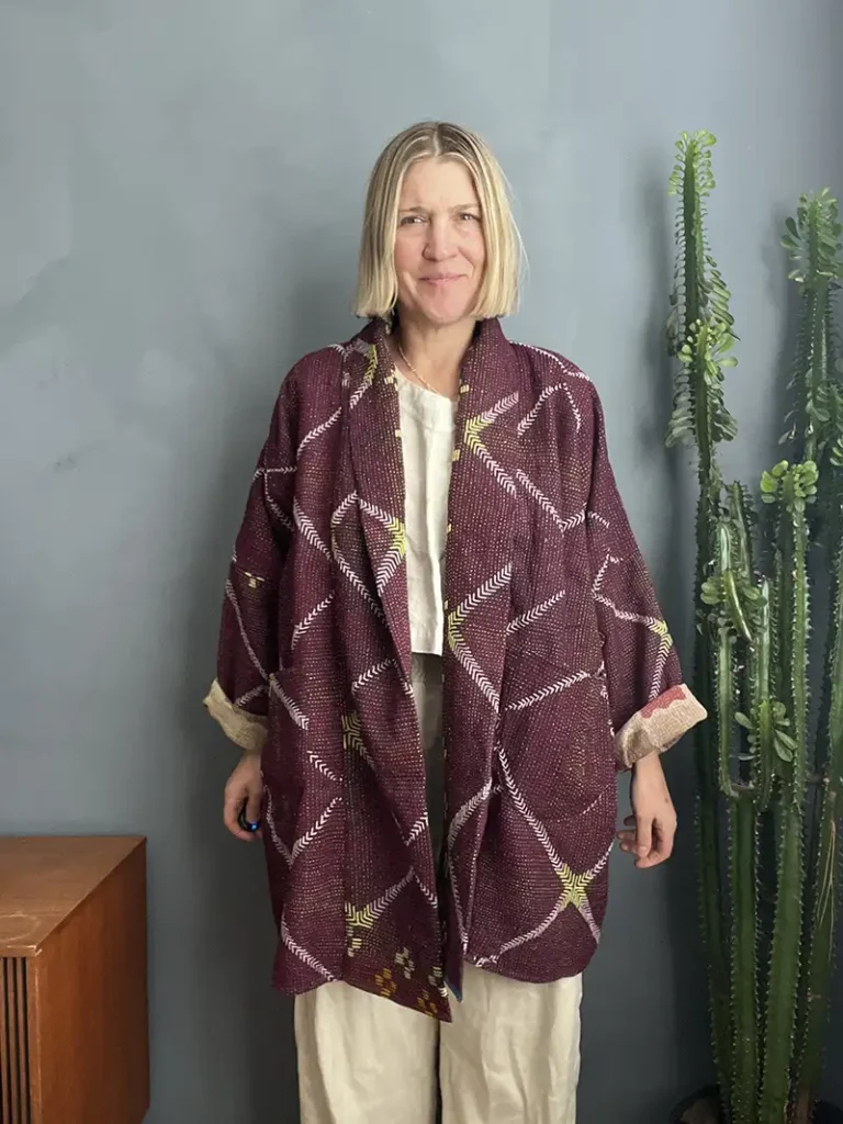 reversible kantha jacket