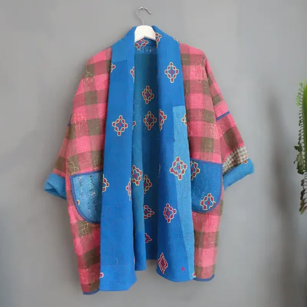 reversible kantha jacket