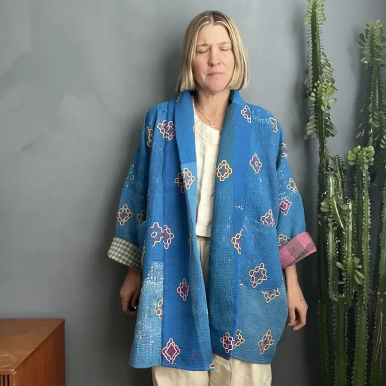 reversible kantha jacket