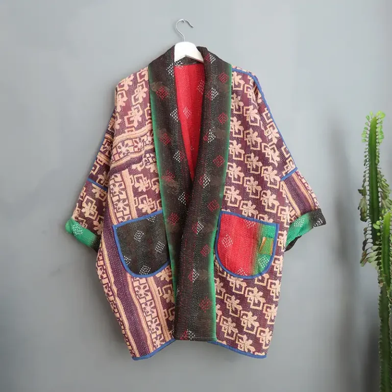 reversible kantha jacket