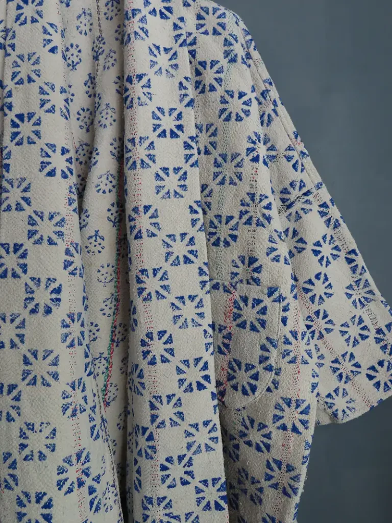 blue and white jacket