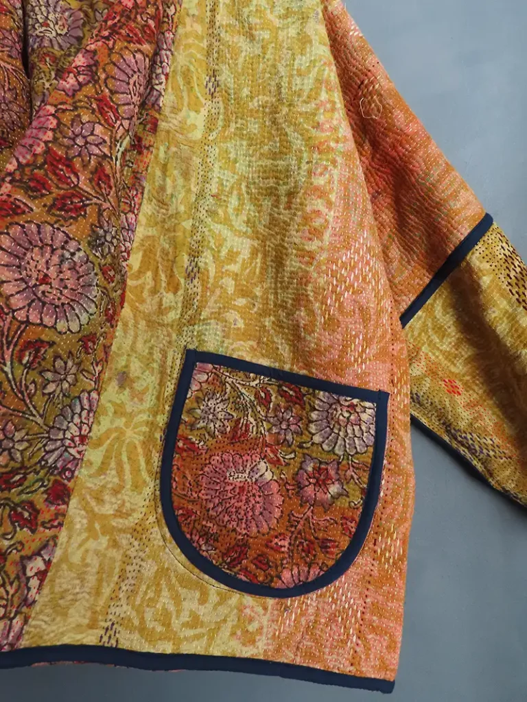 reversible kantha jacket