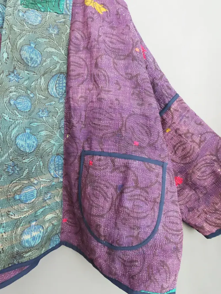 reversible kantha jacket