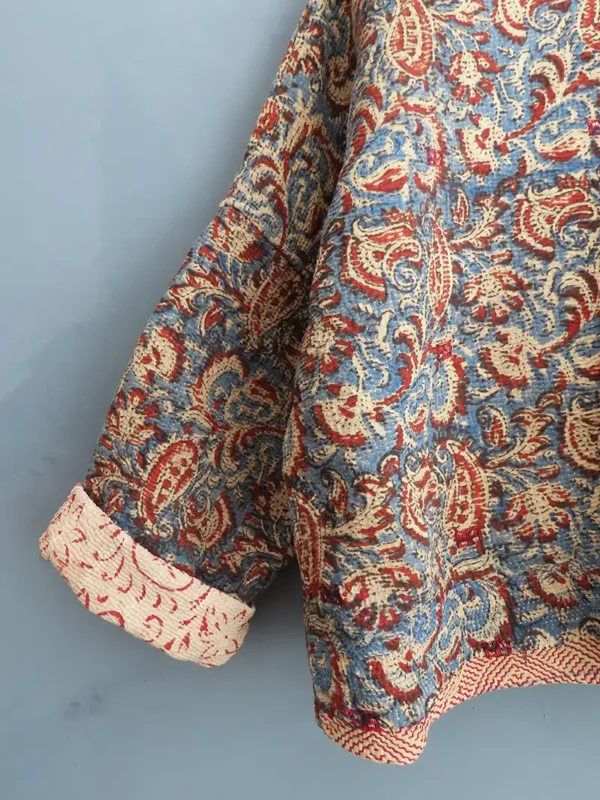 kantha stitched fabric