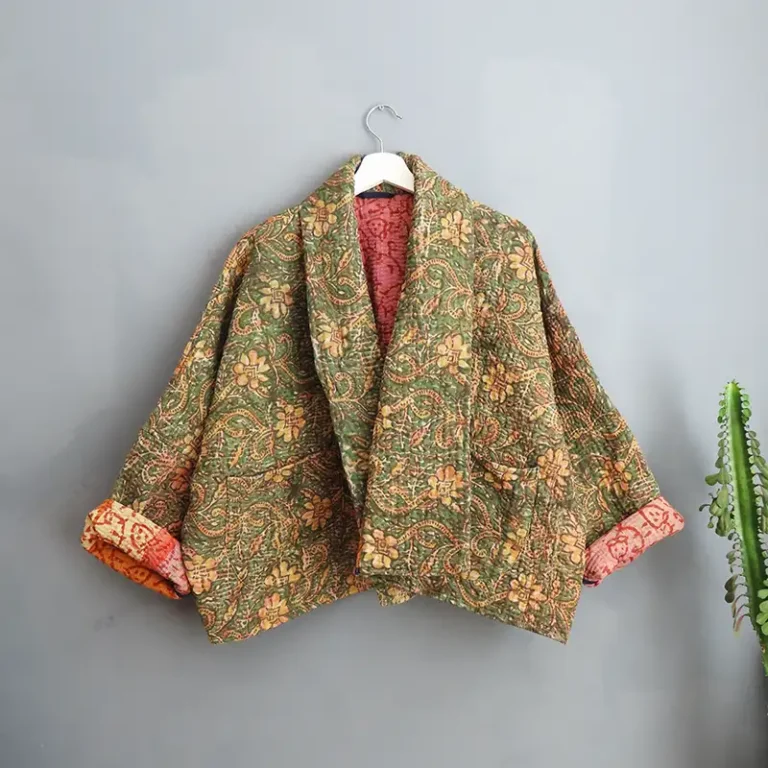 short kantha jacket