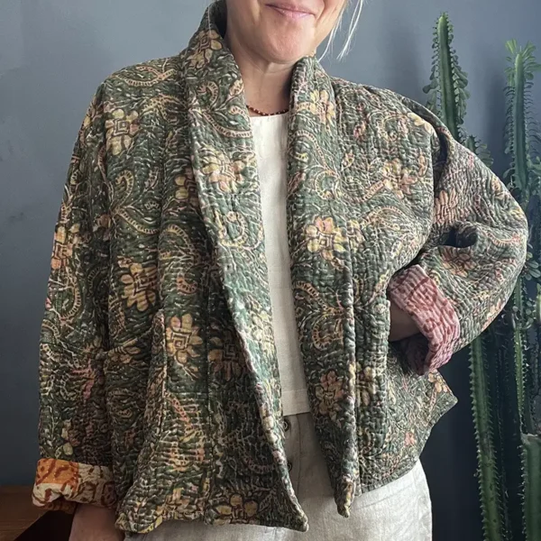 kantha quilted jacket