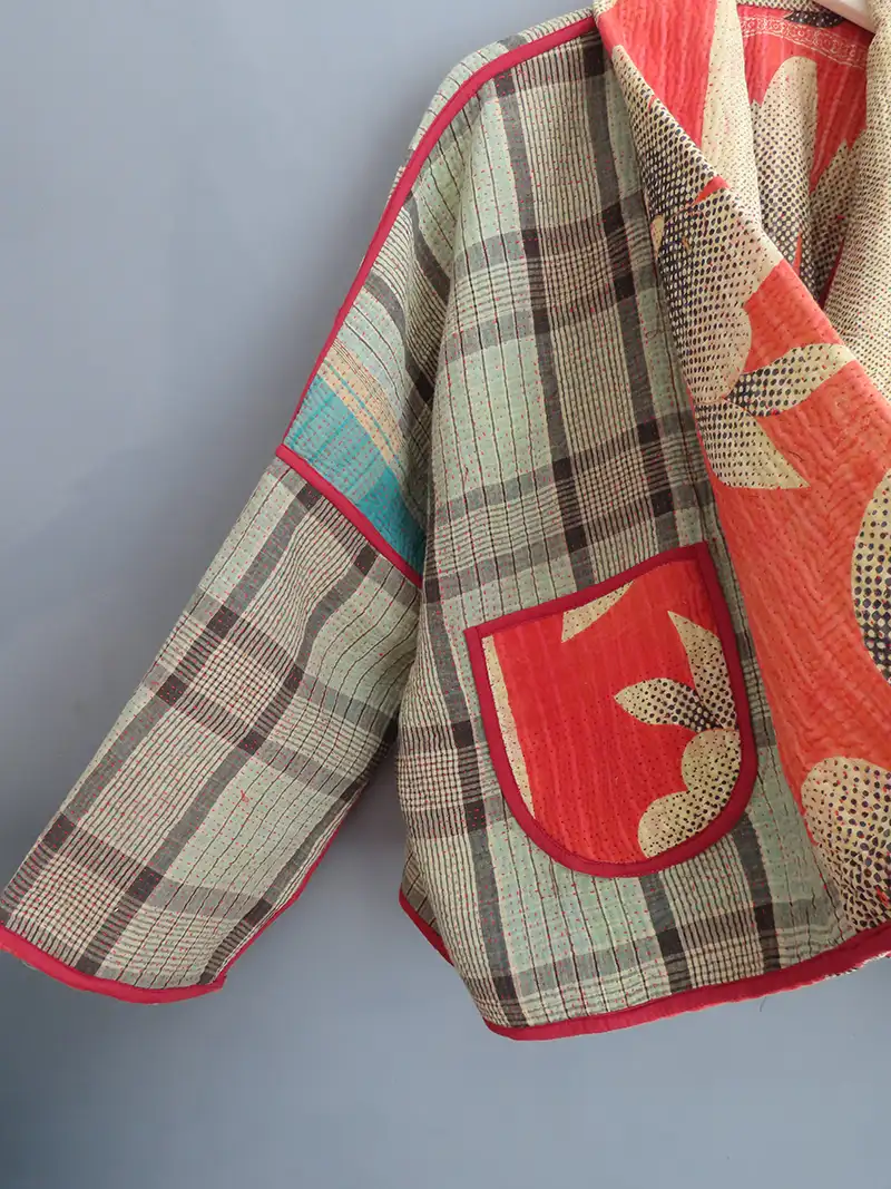 kantha quilted jacket