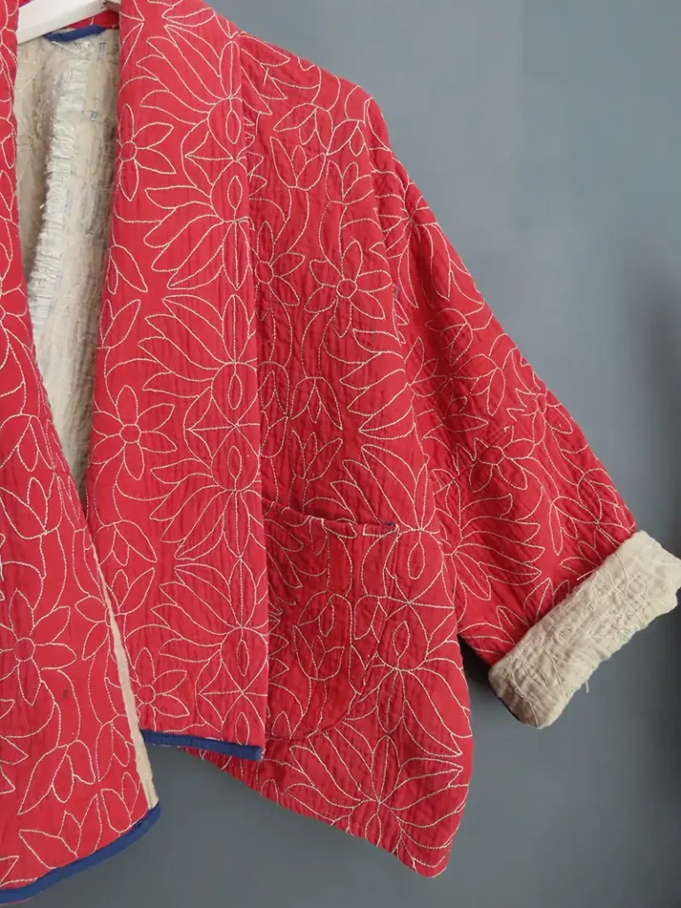 pink embroidered jacket