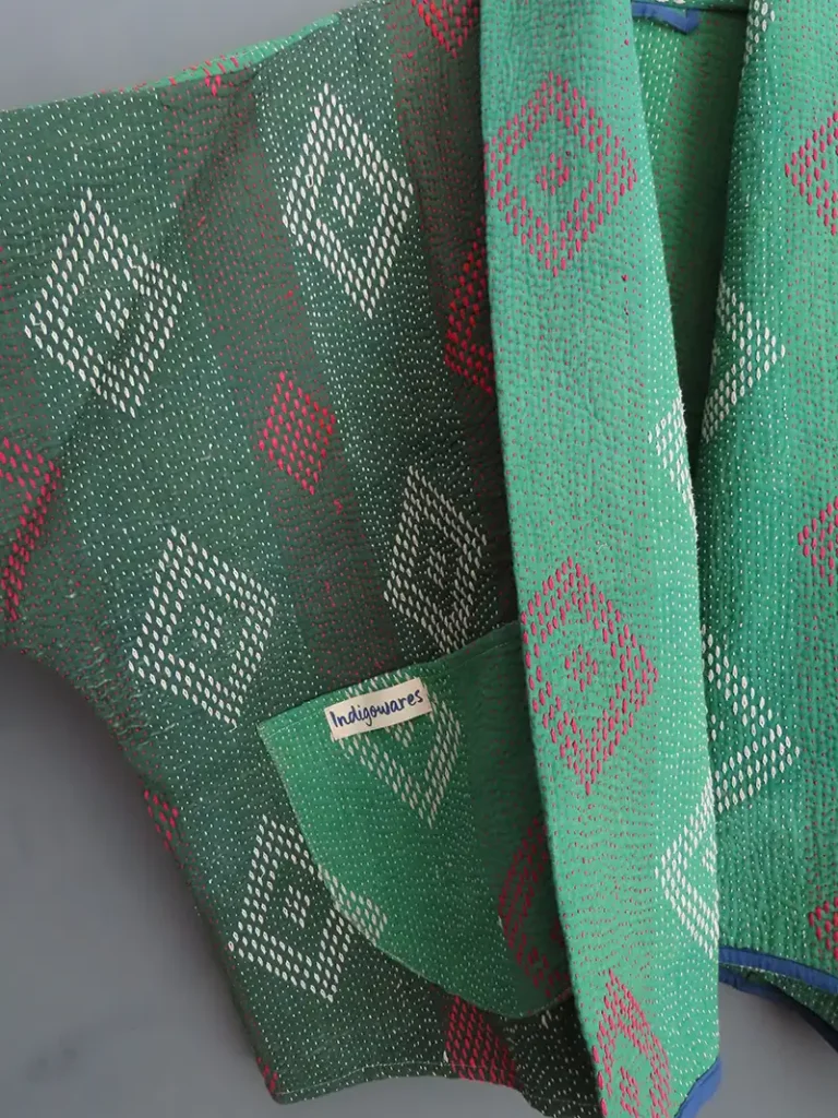 reversible kantha jacket