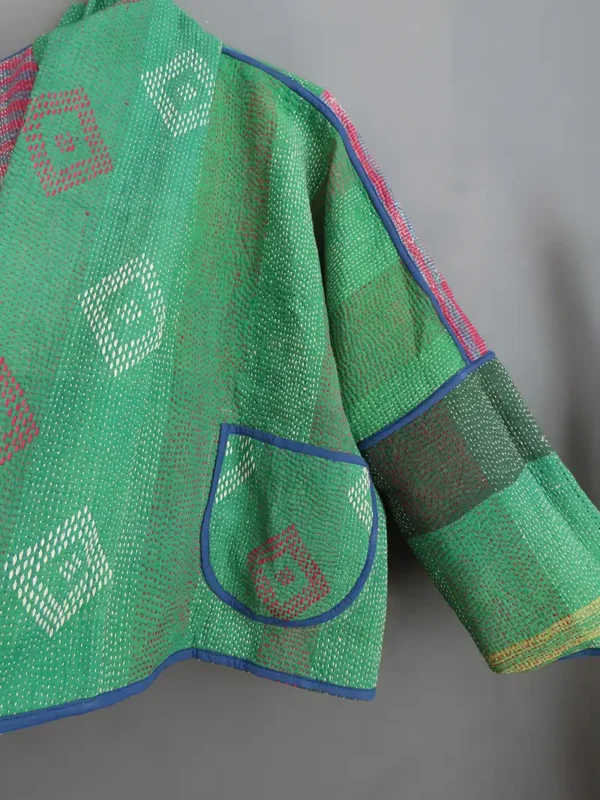 reversible kantha jacket