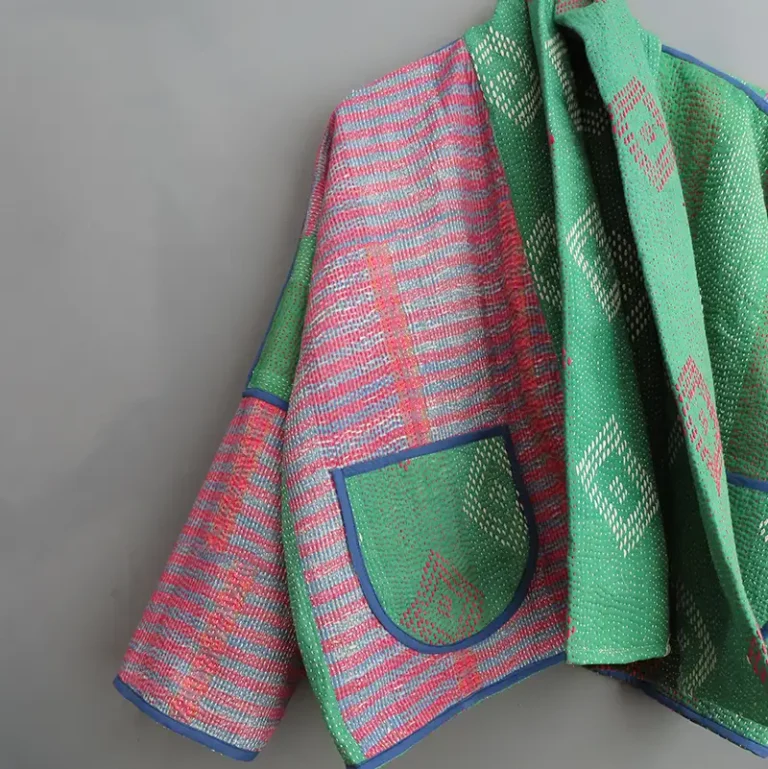 reversible kantha jacket