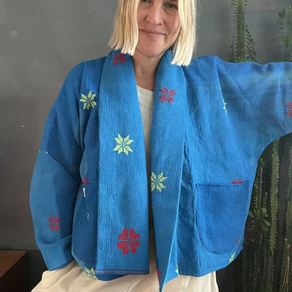 short kantha jacket