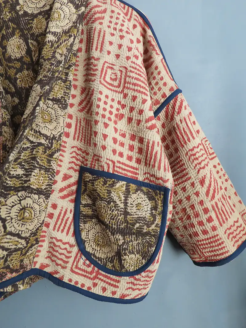 short kantha jacket