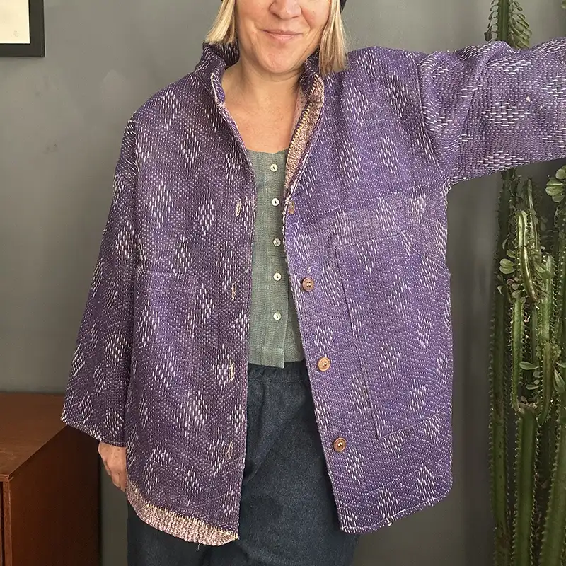 quilted kantha jacket