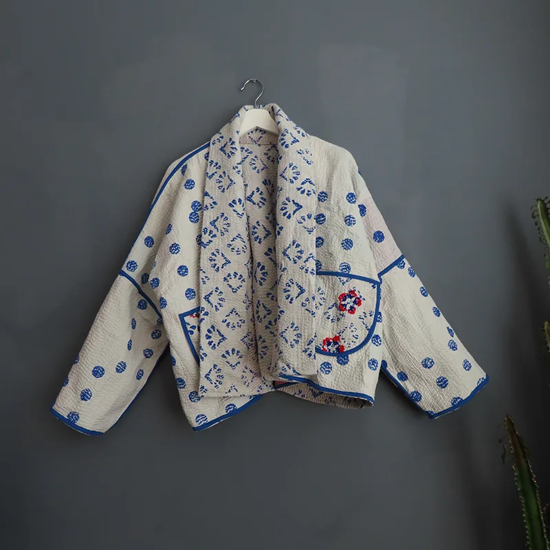 short kantha jacket