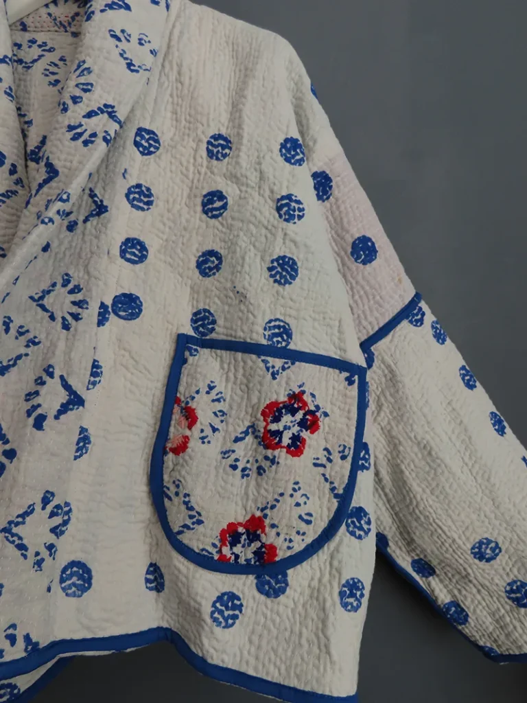 short kantha jacket