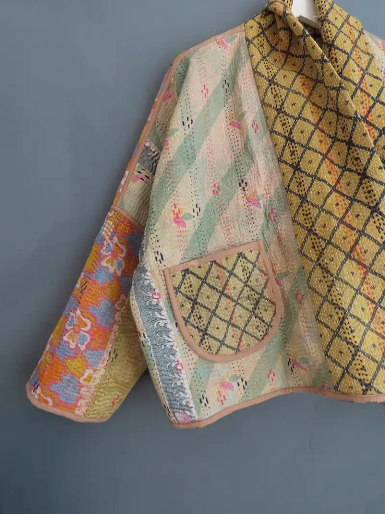 REVERSE OF KANTHA FABRIC JACKET