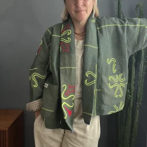 short kantha jacket