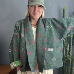 short kantha jacket