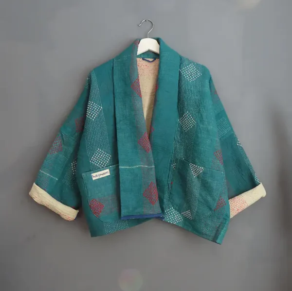 short kantha jacket