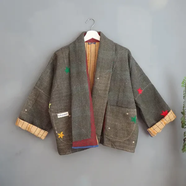 kantha quilted jacket