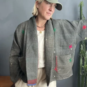 short kantha jacket