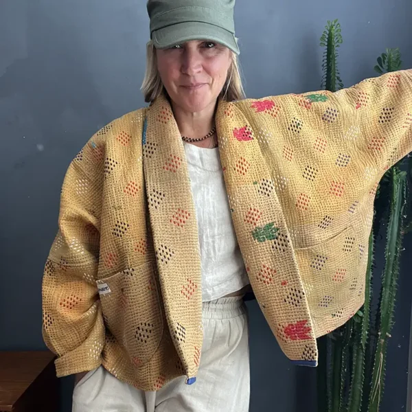 short kantha jacket