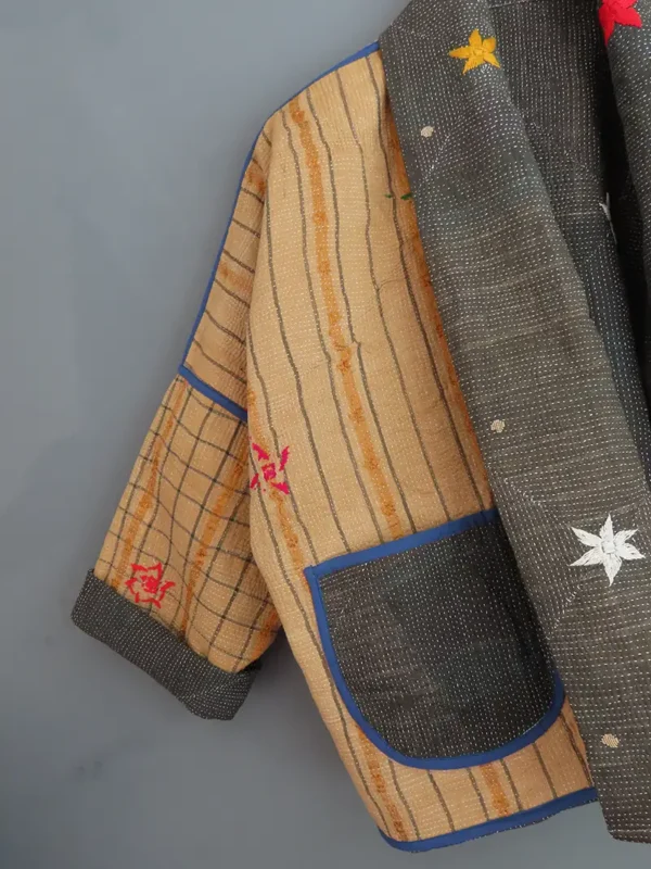 reversible kantha jacket