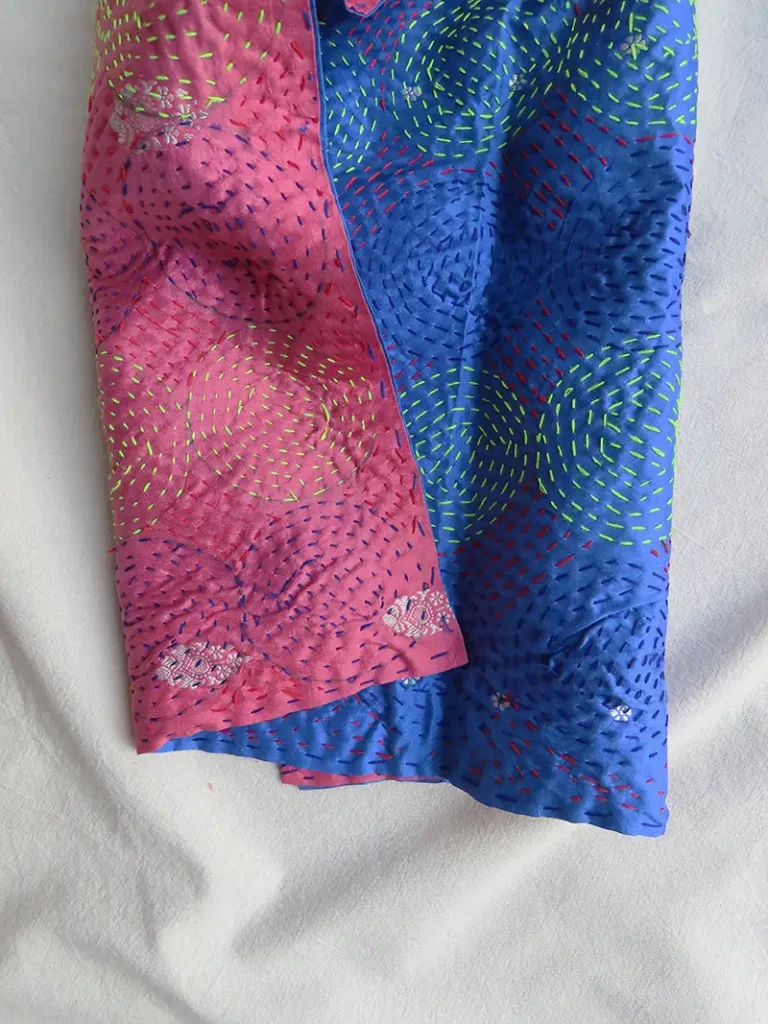 kantha embroidery scarf