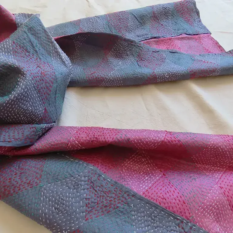 kantha stitched fabric
