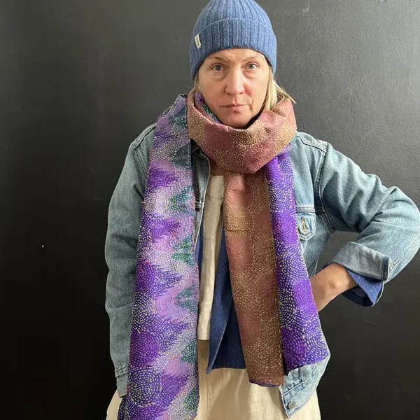 kantha stitched fabric