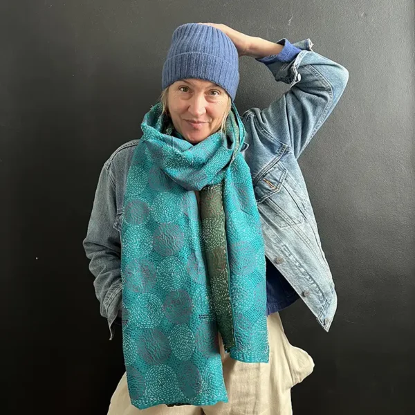 kantha stitched fabric