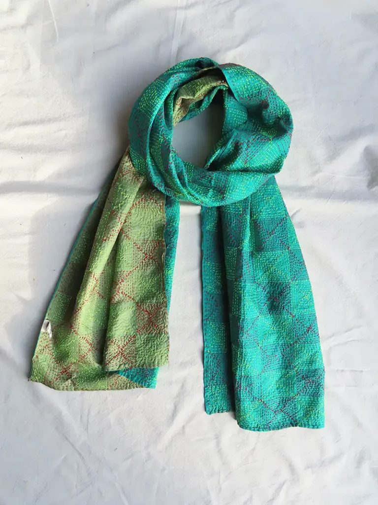 kantha stitched scarf