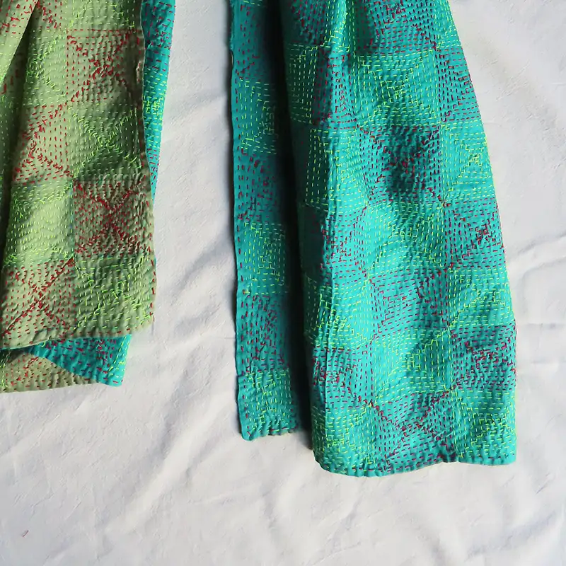 kantha stitched scarf