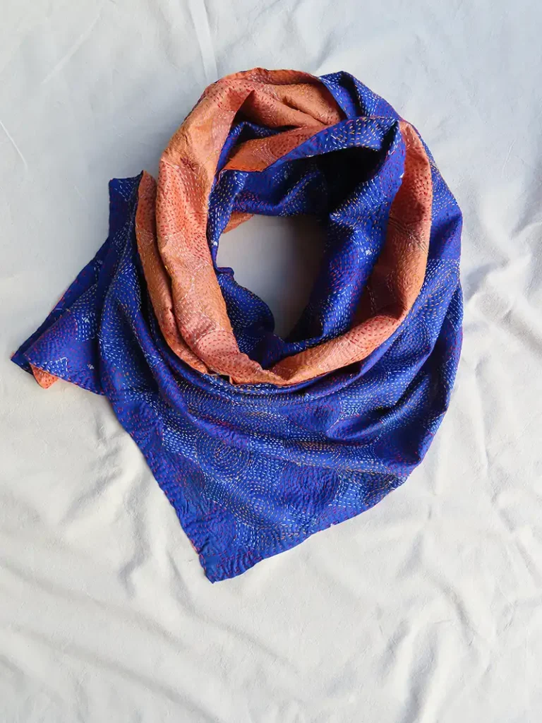 kantha stitched scarf