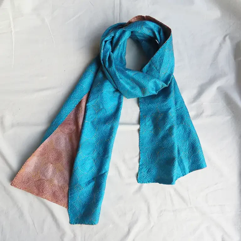 kantha embroidery scarf